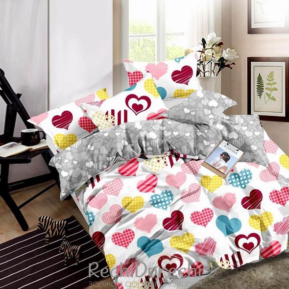 Комплект постельного белья Бязь 17-0532 Bright hearts, 110x140