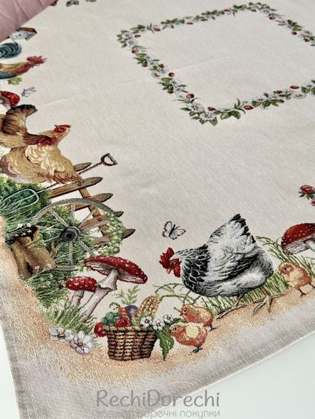 Скатертина гобеленова "Rustic romance" RechiDoRechi RUNNER1287NA-100 фото