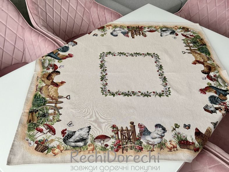 Скатертина гобеленова "Rustic romance" RechiDoRechi RUNNER1287NA-100 фото