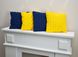Подушка в'язана декоративна Хвилі жовта 33х33см в интернет-магазине РечиДоРечи