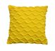 Подушка в'язана декоративна Хвилі жовта 33х33см в интернет-магазине РечиДоРечи