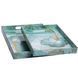 Набір підносів декоративних Turquoise 2 штуки 40х30х4 см з ручками HP-HK-B9
