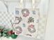 Новорічна сумка для покупок «Різдвяні віночки» (срібний люрекс) в інтернет-магазині РечіДоРечі