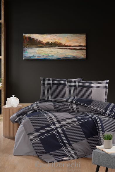Комплект постельного белья First Choice Flanel Veldor Navy Blue RechiDoRechi FLN-141-sim фото