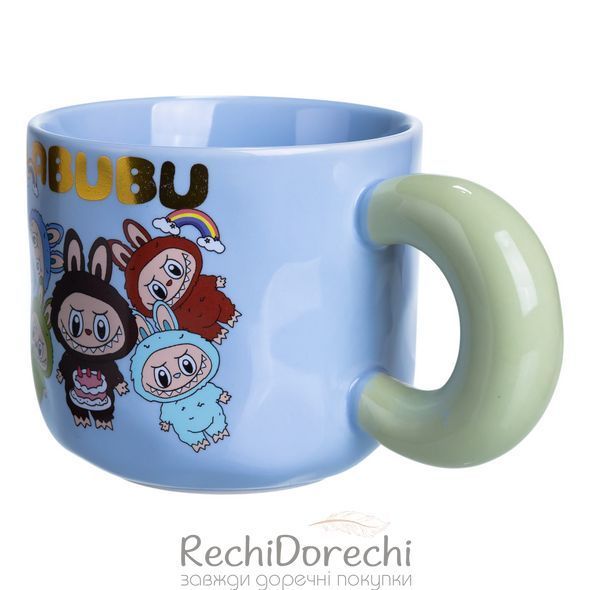 Чашка порцелянова Labubu Bring Joy 400 (мл) подарункова кружка прикольна чашка для дітей на подарунок FM-22C RechiDoRechi FM-22C фото
