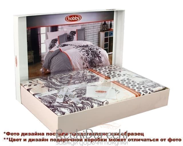 КПБ HOBBY Poplin Eldora бирюзовый 200*220/2*50*70, Евро 200x220