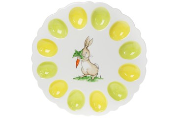 Тарелка для 12 яиц, Зайчик с морковкой, 31,5см
