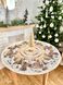 Скатертина новорічна гобеленова кругла "Карпатська ніч" (золотий люрекс) в інтернет-магазині РечіДоРечі