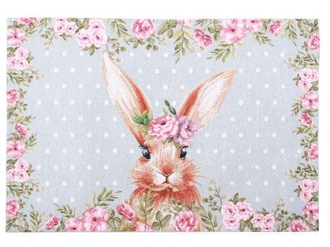 Гобеленова серветка "BUNNY" 35x45см м'ятна RechiDoRechi 711-076 фото