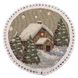 Серветка-підкладка кругла новорічна гобеленова "Карпатська ніч" (золотий люрекс) в інтернет-магазині РечіДоРечі