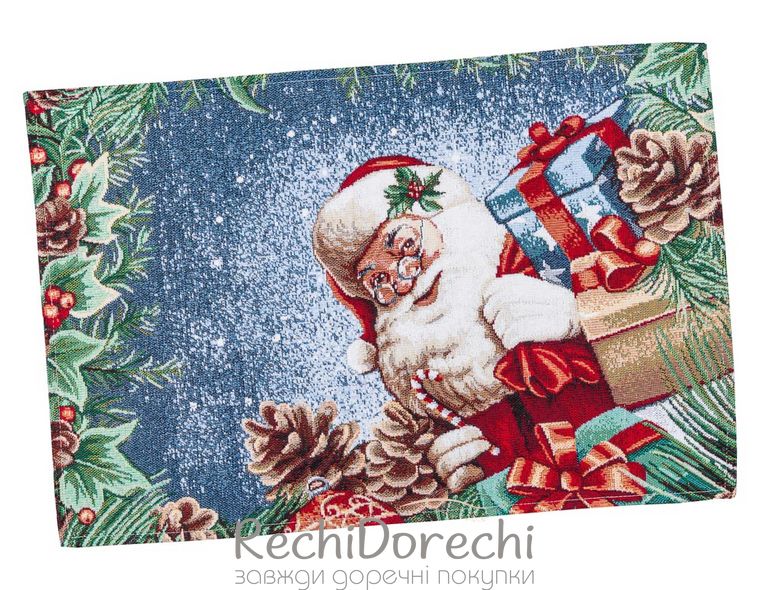 Серветка-підкладка новорічна "Морозне вікно" (з мікрофіброю), 33x45, Прямокутна