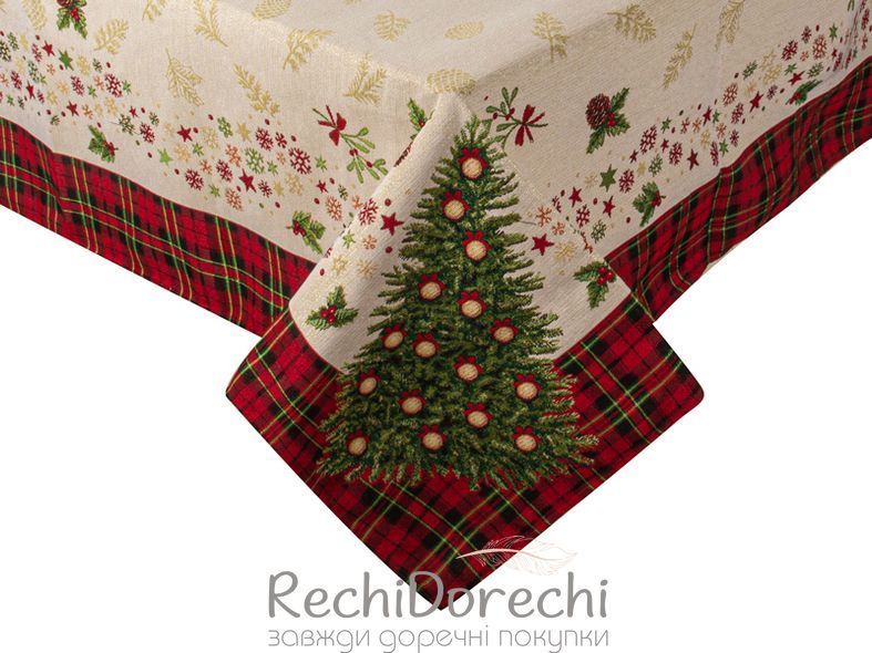 Скатертина новорічна гобеленова Christmas Delight" RechiDoRechi 732-384 фото