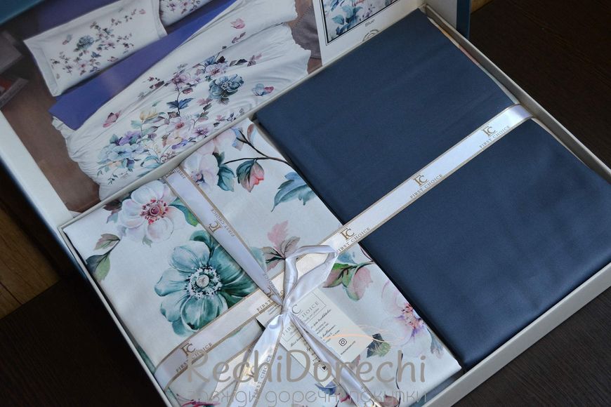 Постельное белье First Choice 3D Satin 200×220 Martina Blue, Евро 200x220