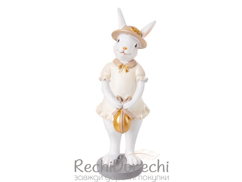 Фігурка декоративна "Кролик у сукні" 5,5x5,5x15см