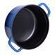 Каструля чавунна емальована 3 л з кришкою &Oslash;24 см Синя HP-1-3BL RechiDoRechi HP-1-3BL фото 4