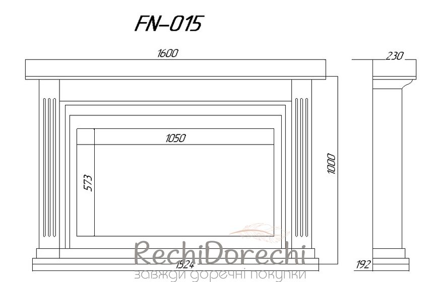 Портал камина Ливерпуль FN_015, 160x100x23