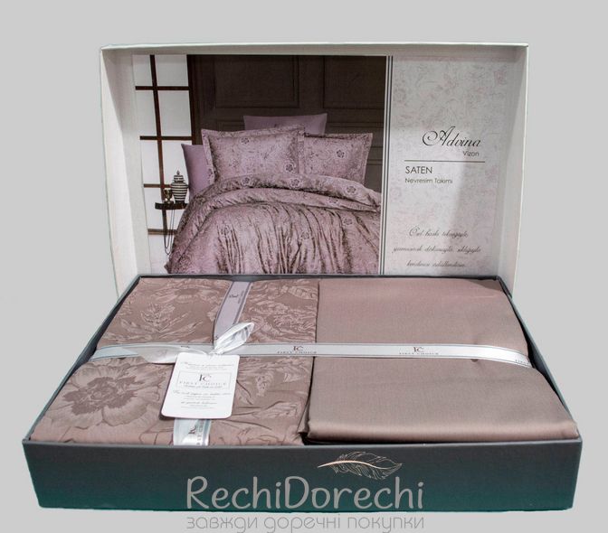 Постільна білизна First Choice Cotton Satin Advina Mink, Полуторний 160x220