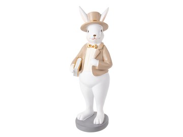 Фігурка декоративна "Кролик в капелюшку" 10x8x25,5см