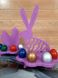 Подставка для 8-ми яиц "Зайчик", фиолетовая, 31х22 см в интернет-магазине РечиДоРечи