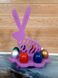 Підставка для 8-ми яєць "Зайчик", фіолетова, 31х22 см в інтернет-магазині РечіДоРечі