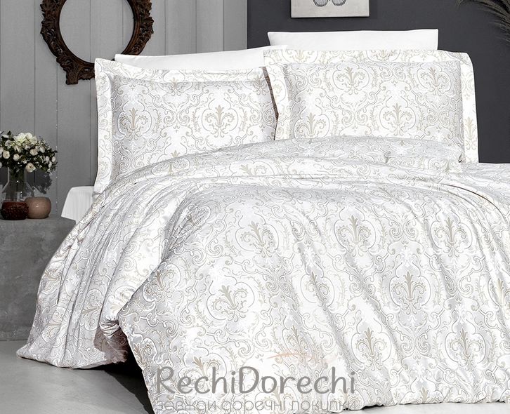 Постельное белье First Choice Cotton Satin Delmor Cream, Полуторный 160x220