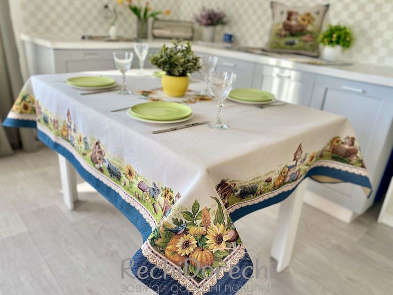 Скатертина гобеленова "SUNFLOWER" RechiDoRechi LIMA037AZ-240 фото