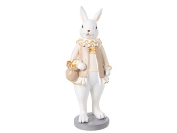 Фігурка декоративна "Кролик з кошиком" 5,5x5,5x15см