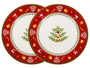 Набір з 2-х тарілок "Різдвяна колекція" 26см