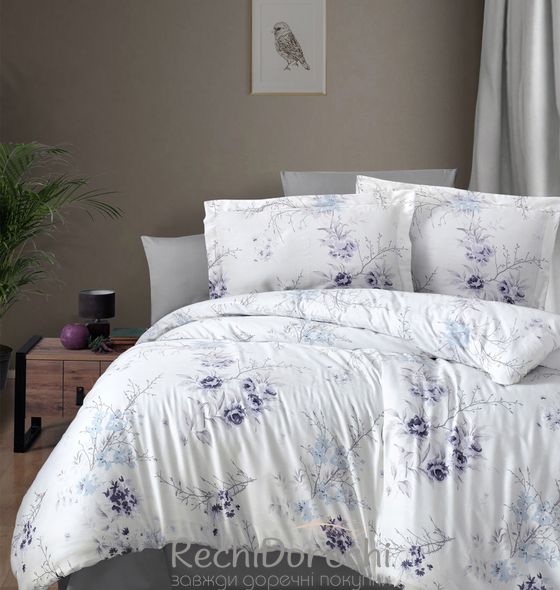 Постільна білизна First Choice Cotton Satin Leena Lilac, Полуторний 160x220