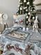 Наволочка новорічна гобеленова "Санта на оленях" (одностороння, срібний люрекс) в інтернет-магазині РечіДоРечі