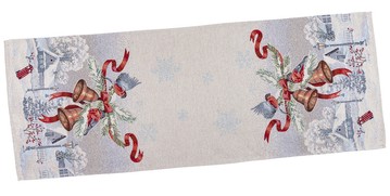 Раннер (дорожка) гобеленовый новогодний "Рождественская весть", 45x140, Прямоугольная