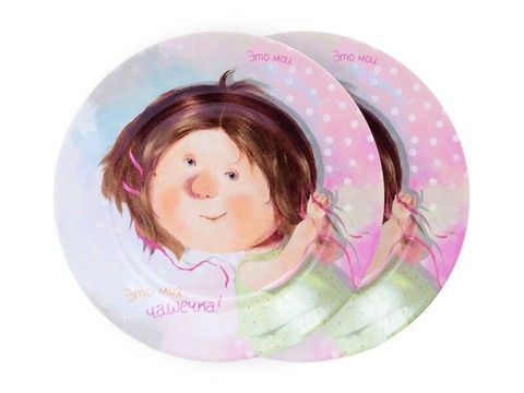 НАБОР ТАРЕЛОК "ДЕВОЧЬИ ТАЙНЫ" 2ШТ 19СМ RechiDoRechi 924-497 фото