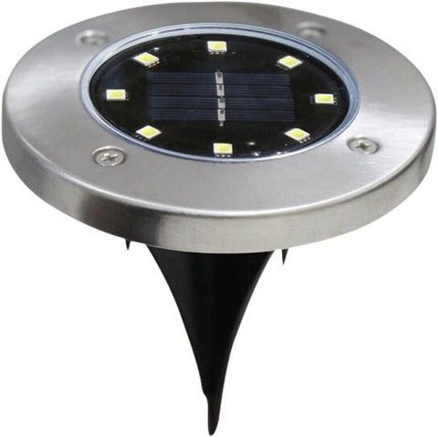 Уличный светильник грунтовой 8 LED с солнечной панелью 4 штуки в наборе автономный фонарь для сада светодиодный HP-L-1