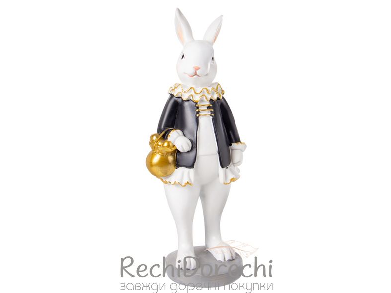 Фігурка декоративна "Кролик з кошиком" 7x7x20,5 см