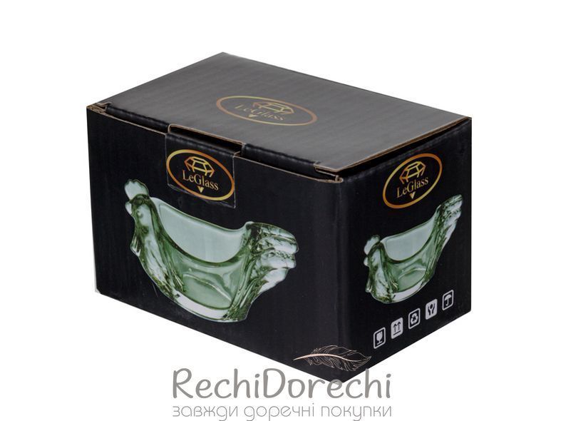 Подставка под яйцо "Курочка" 10х5,5х5,5 см зеленая(стекло) RechiDoRechi 355-292 фото
