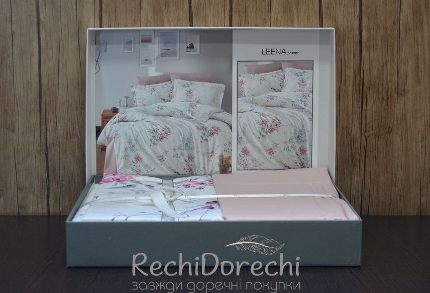 Постельное белье First Choice Cotton Satin Leena Powder, Полуторный 160x220