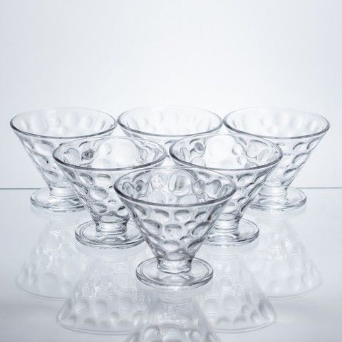Набір креманок на ніжці Dessert Bowl 6 штук по 180 мл HP-17-53 RechiDoRechi HP-17-53 фото