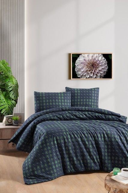 Комплект постільної білизни First Choice Flanel Sadora Navy Blue RechiDoRechi 40699 фото
