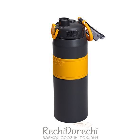 Термос из нержавеющей стали с мундштуком 800 мл Черный RechiDoRechi HP-14-6G фото
