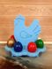 Подставка для 8-ми яиц "Курочка", голубая, 21х22 см в интернет-магазине РечиДоРечи