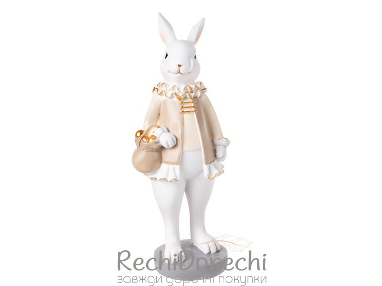 Фігурка декоративна "Кролик з кошиком" 10x8x25,5см