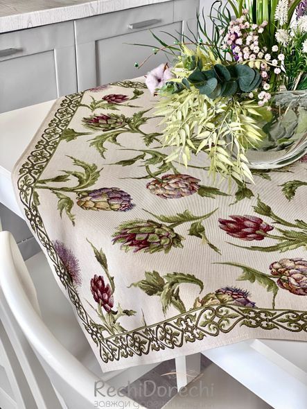 Скатерть гобеленовая "Артишок" RechiDoRechi ARTICHOKE-100 фото