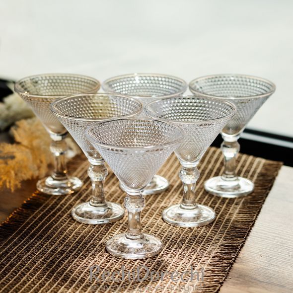 Набір келихів для мартіні Martini Glass 6 штук по 215 мл коктейльні HP-17-56