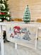 Доріжка на стіл новорічна гобеленова "Сніговики-витівники" (срібний люрекс) в інтернет-магазині РечіДоРечі