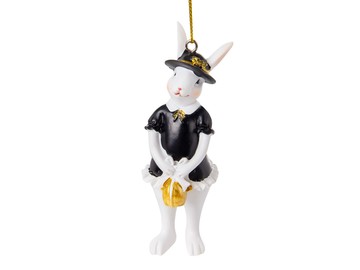 Фігурка декоративна "Кролик в капелюшку" 10см