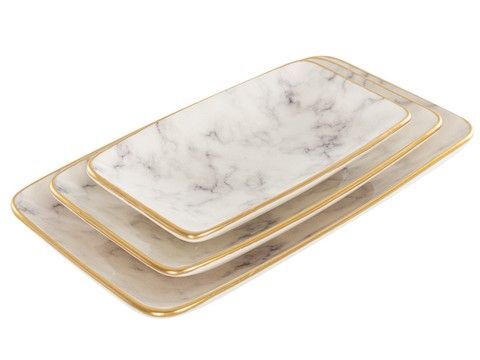 НАБОР БЛЮД "MARBLE" 10*17СМ 14,5*25СМ 17*30СМ RechiDoRechi 769-027 фото