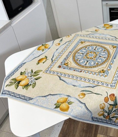 Скатертина гобеленова "Золоті лимони" RechiDoRechi Lemon/34426-100 фото