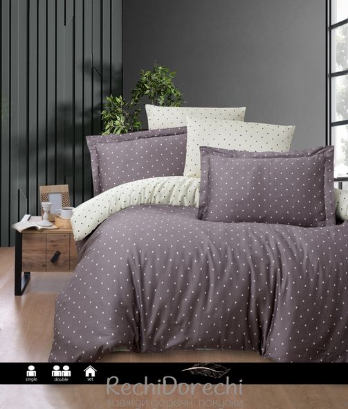 Постельное белье First Choice Cotton Satin Point Lilac, Полуторный 160x220