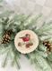 Серветка кругла новорічна "Снігур" (золотий люрекс) в інтернет-магазині РечіДоРечі