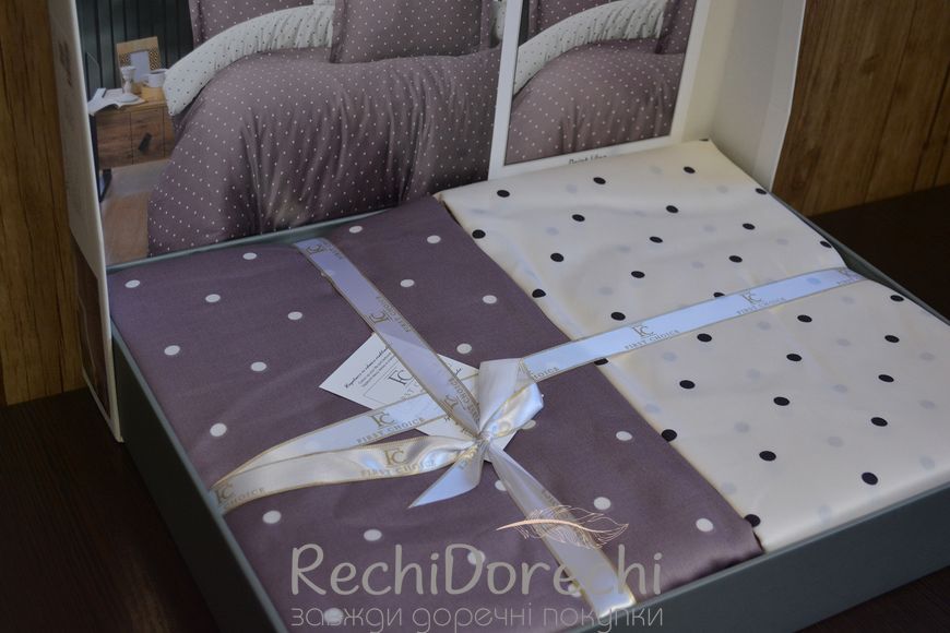 Постільна білизна First Choice Cotton Satin Point Lilac, Полуторний 160x220